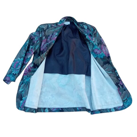 Jessica Scott Vintage floral blazer sz M - Picture 7 of 9